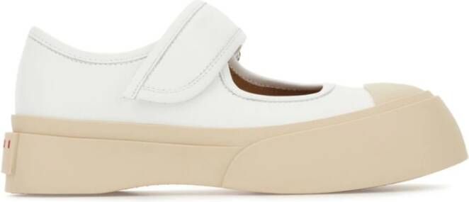 Marni Low-Top Sneakers Mary Jane Sneakers Leather White in wit