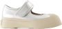 Marni Zilveren Leren Sneakers met Klittenbandsluiting - Thumbnail 3