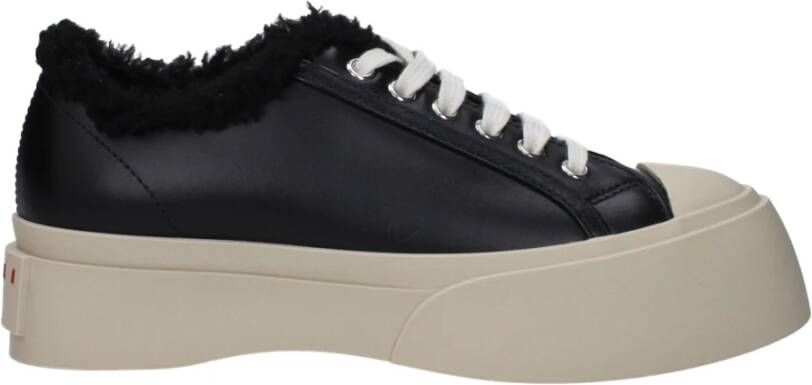 Marni Low-Top Sneakers Lace Pablo Sneakers Leather Black in zwart