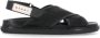Marni Sandalen Black Leather And Tech Fabric Sandals in zwart - Thumbnail 1