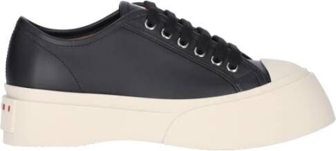 Marni Low-Top Sneakers Black Smooth Leather Sneakers in zwart
