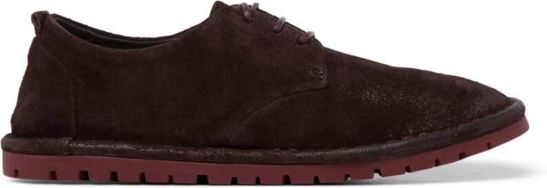 Marsell Bordeaux Reversed Leren Derby Schoen
