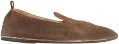 Marsell Bruine Suède Instap Platte Schoenen