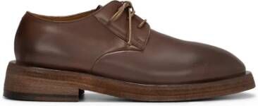 Marsell Chocoladebruine Leren Derby Schoenen