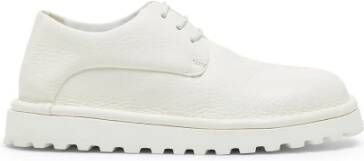 Marsell Derby Schoenen van Geperst Leer Optisch Wit