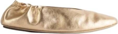 Marsell Gouden Leren Ballerina Elastische Hiel - Foto 2