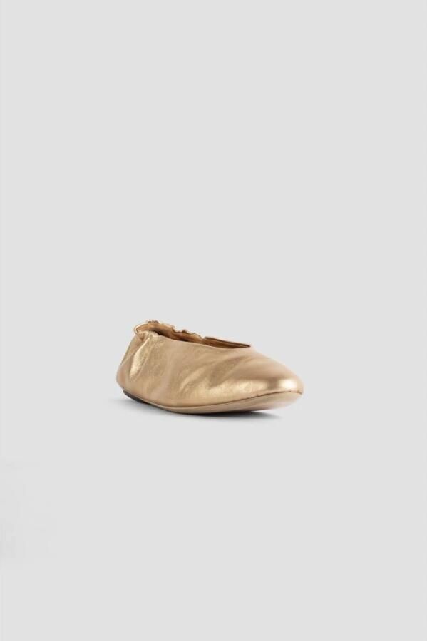 Marsell Gouden Leren Ballerina Elastische Hiel