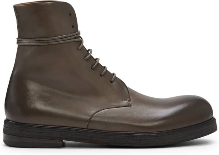 Marsell Grijze leren veterschoenen