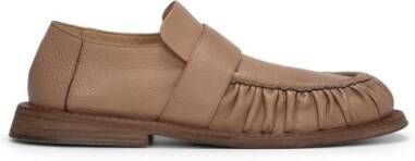 Marsell Hazelnootbruine leren loafers met band
