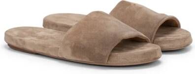 Marsell Hazelnootbruine leren slippers