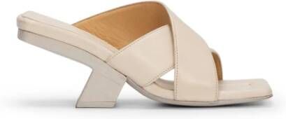 Marsell Ivoor Witte Leren Sandalen