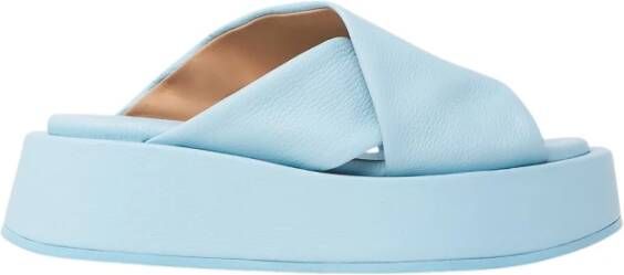 Marsell Leren Plateau Sandalen met Kruisbanden