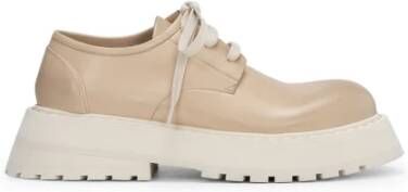 Marsell Lichtbruine leren derby schoenen