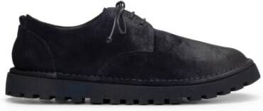 Marsell Midnight Blue Reversed Leather Derby Schoenen