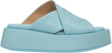 Marsell Piattaforma Sandalo Scalzato Blauw Dames