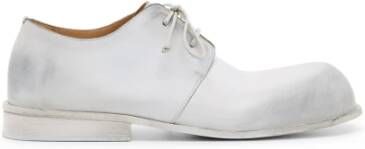 Marsell Wit-Grijs Gewaxt Leren Derby Schoenen
