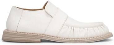 Marsell Witte leren loafers met verzameld effect