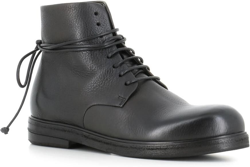 Marsell Zwarte leren enkellaars