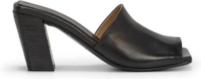 Marsell Zwarte leren instap sandalen