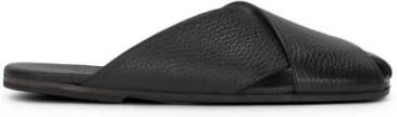 Marsell Zwarte leren kruisband sandalen