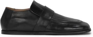 Marsell Zwarte leren loafers met band