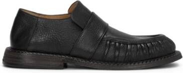Marsell Zwarte leren loafers met tonale band
