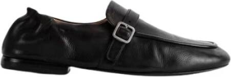 Marsell Zwarte leren loafers met zilveren gesp