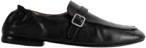 Marsell Zwarte leren loafers met zilveren gesp