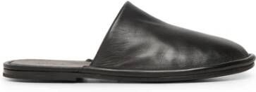 Marsell Zwarte Leren Muilezel Sabot Schoen