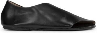 Marsell Zwarte Leren Open Teen Sandalen
