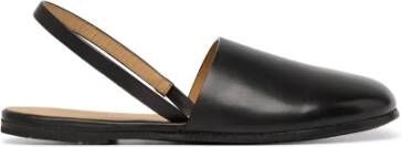 Marsell Zwarte leren slingback schoen
