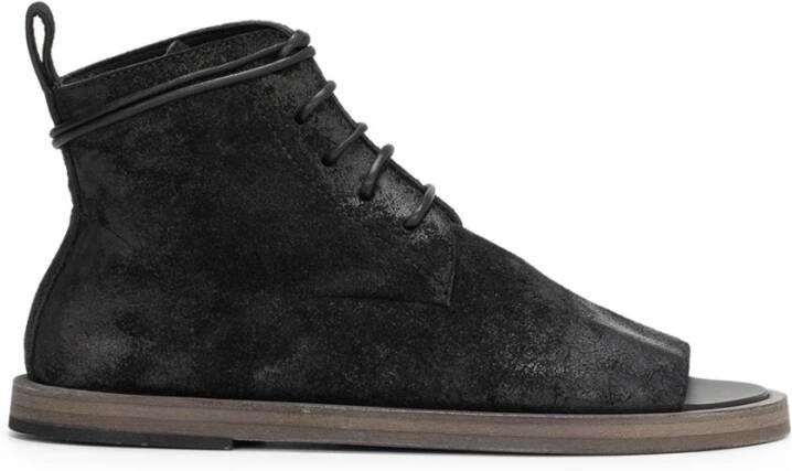 Marsell Zwarte leren veterschoenen