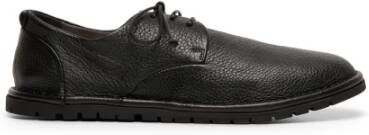 Marsell Zwartkalfsleren Derby Schoenen met Korrelige Textuur