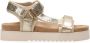 Maruti Beau leren sandalen met klittenband Goud Leer Plateau sandalen Dames - Thumbnail 10