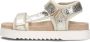 Maruti Beau leren sandalen met klittenband Goud Leer Plateau sandalen Dames - Thumbnail 4