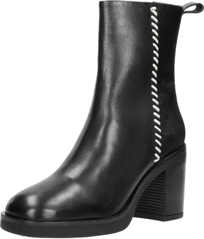 Maruti Steffi Enkellaarsjes op hak Zwart Black Pony Black Offwhite - Foto 4