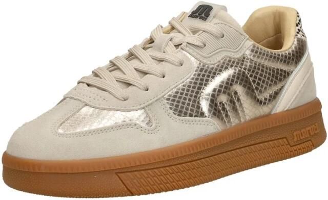 Maruti Yale Suede taupe gold sneakers Goud Leer Lage sneakers Dames - Foto 4