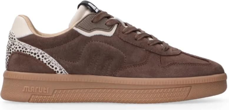 Maruti Yale D01 Almond Pixel Offwhite Sneakers Bruin Suede Dames Bruin - Foto 3