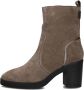 Maruti Vanity Suede Taupe Beige Suede Enkellaars met hak Dames - Thumbnail 3