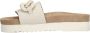 Maruti Witte Leren Slipper met Kettingdetail Beige Dames - Thumbnail 2