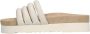 Maruti Witte Leren Zomer Slipper Bali Beige Dames - Thumbnail 2