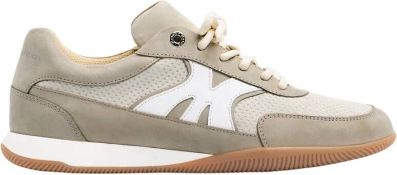 Mason Gar ts Beige Retro Sneaker met Italiaans vak schap