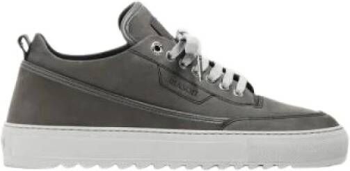 Mason Garments Grijze leren sneaker met zilveren details Green Heren