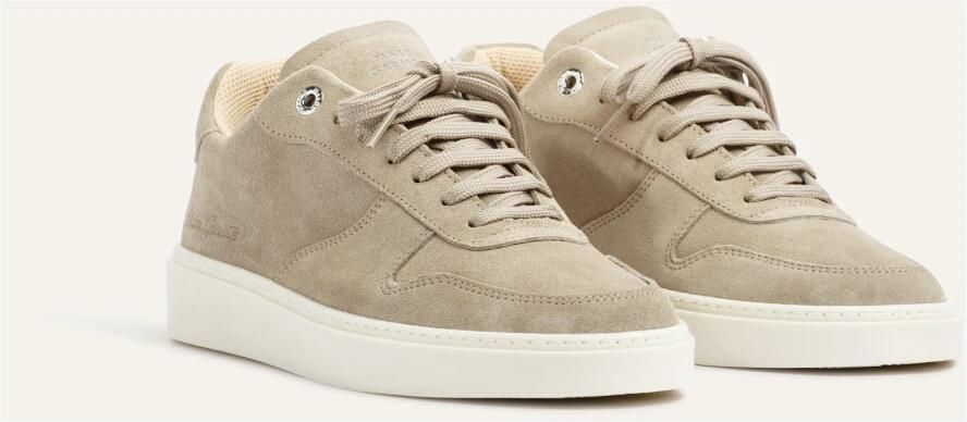 Mason Gar ts Grijze Leren Sneaker met Suède