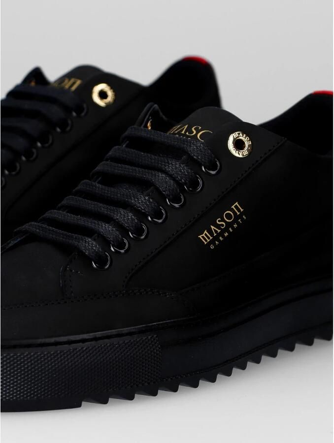 Mason Garments Lage Sneakers Heren Tia Leer Zwart - Foto 3