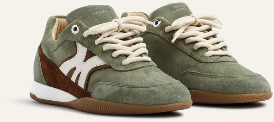 Mason Gar ts Suede Olive Retro Sneaker