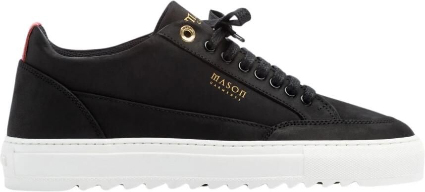 Mason Garments Lage Sneakers Heren Tia Nubuck Zwart