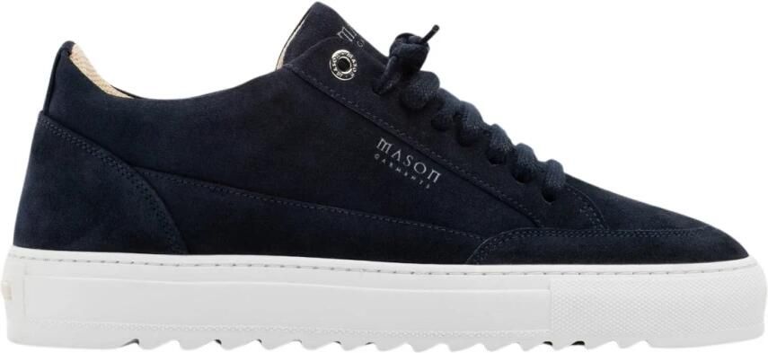 Mason Gar ts Lage Sneakers Tia Nativo Suède Blauw
