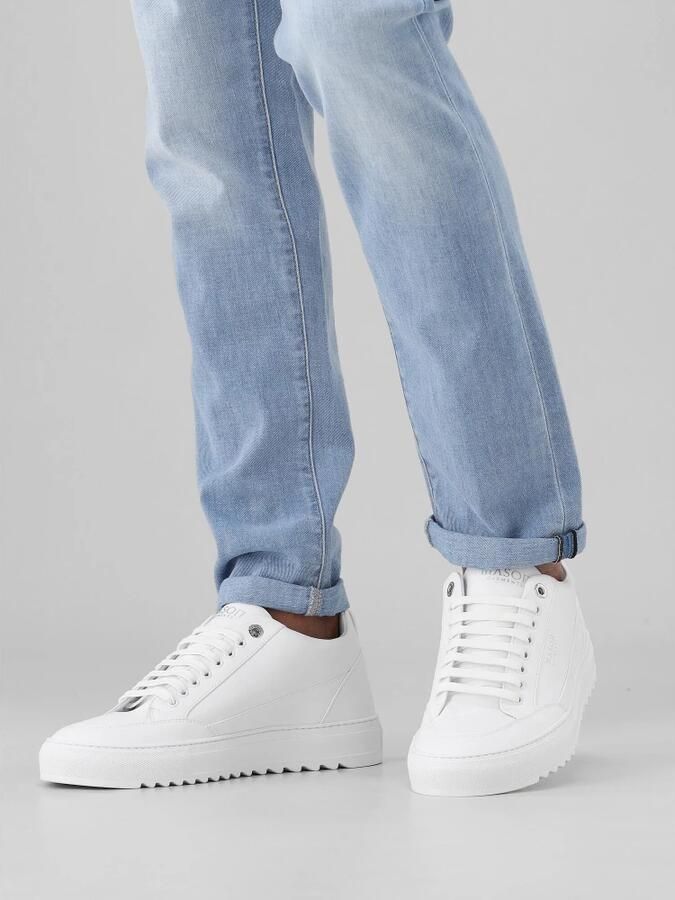 Mason Garments Lage Sneakers Heren Tia Nuovo Maat: 41 Materiaal: Leer Kleur: Wit