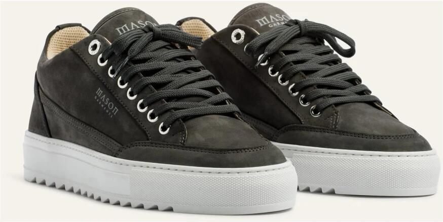 Mason Garments Lage Sneakers Heren Tia Nubuck Donkergrijs - Foto 4